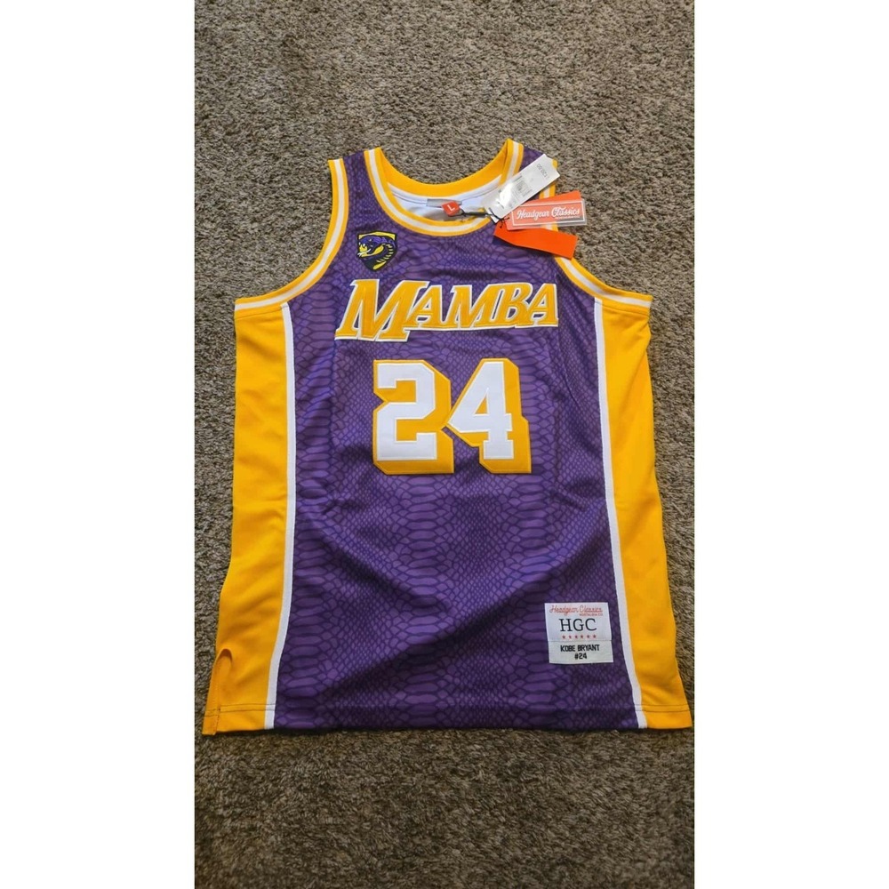Kobe Bryant Mamba #24/#8 Headgear Classics Snake Skin Jersey NWT Size Large